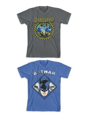Boys T Shirts Batman Blue Black Character Spring Summer Wear Size 2 3 4 5 6 7 8
